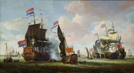 Ankomsten til Michiel Adriaanszoon de Ruyter (1607-76) i Amsterdam